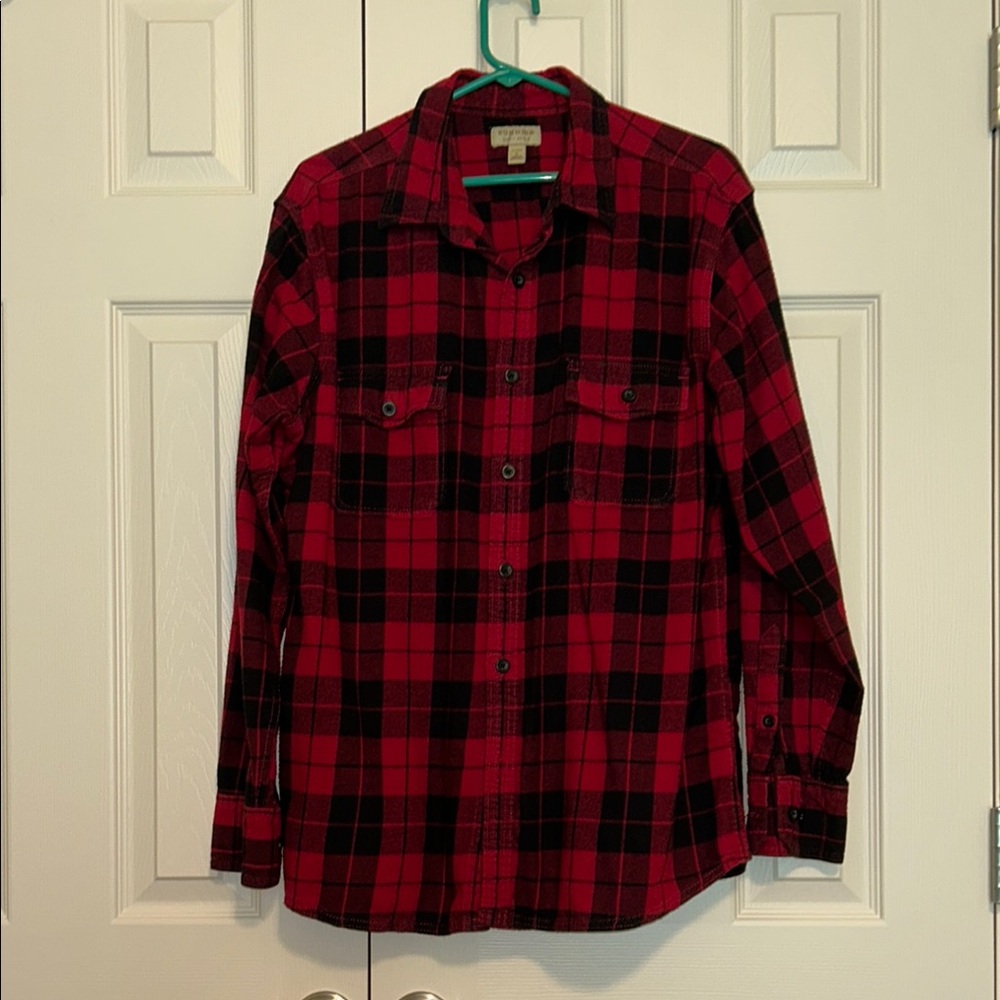Sonoma Red and Black Casual Button Down Shirt